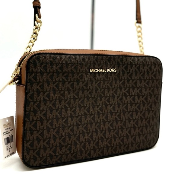 Michael Kors Large Jet Set Item EW Crossbody Bag Brown - Picture 3 of 9